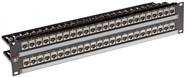 48 Port PowerCat 6A Shielded Patch Panel, 568A/B, 2U » Molex